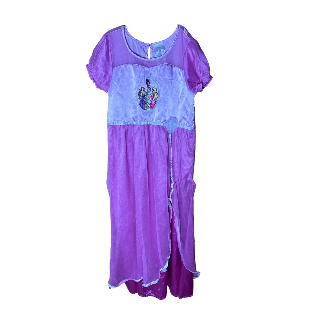 Disney Store Princess Nightgown Pink Purple Rapunzel Tiana Aurora Girls 10 - Picture 1 of 6